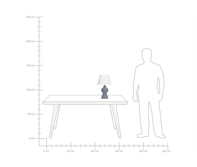 Beliani Candeeiro de mesa FABILOS Cinza