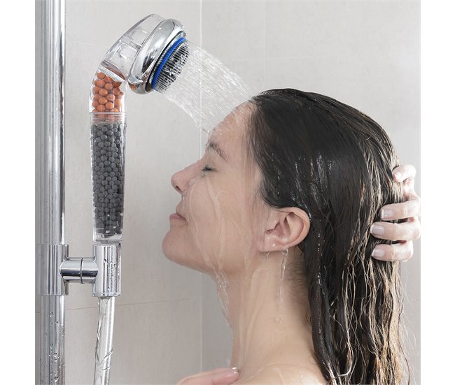 Eco-chuveiro Mineral Multifunção com Germânio e Turmalina Preto