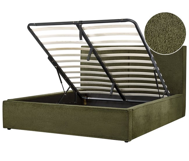Beliani Cama baú Bouclé MOISSAC 177x224 Bege