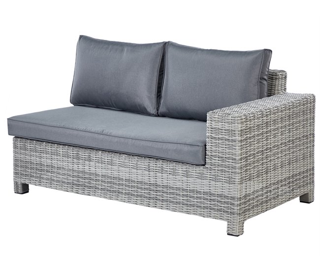 Beliani Conjunto lounge TEGLIO Cinza Escuro