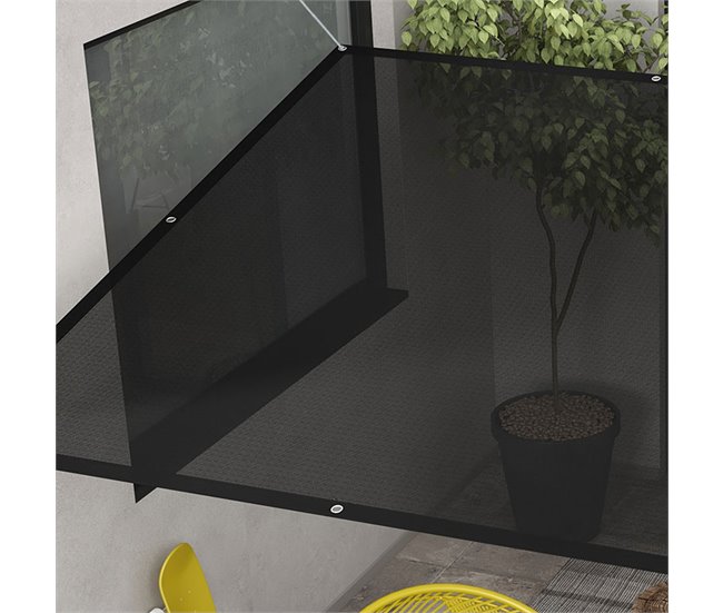 Vela de Sombra PP Outsunny Preto