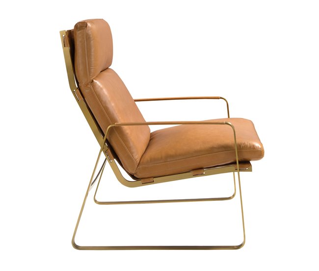 ANGEL CERDA Poltrona de couro Camel Camel