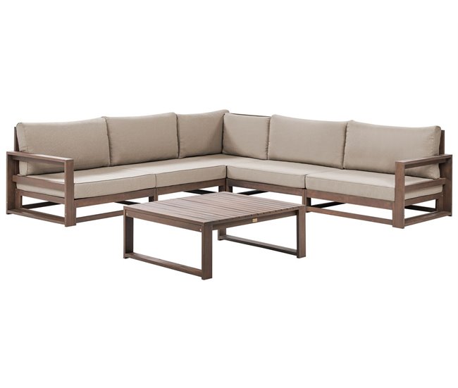 Beliani Conjunto lounge TIMOR Cinza Escuro