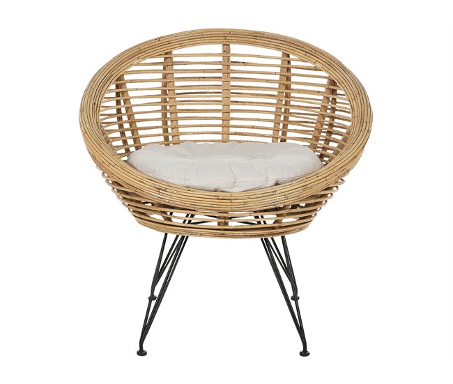Beliani Conjunto lounge Rattan/vime MARATEA/CESENATICO Natural