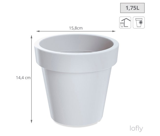 2x lofly plástico pote Branco