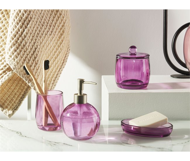 Beliani Conjunto de accesorios de baño ROANA Lavanda