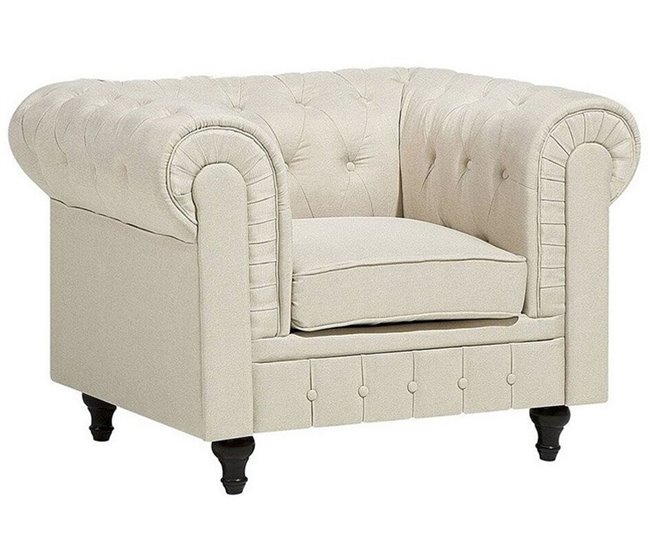 Beliani Poltrona CHESTERFIELD Bege