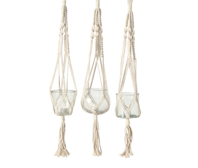 Vaso suspenso sortido MACRAMÉ da marca BOLTZE Branco