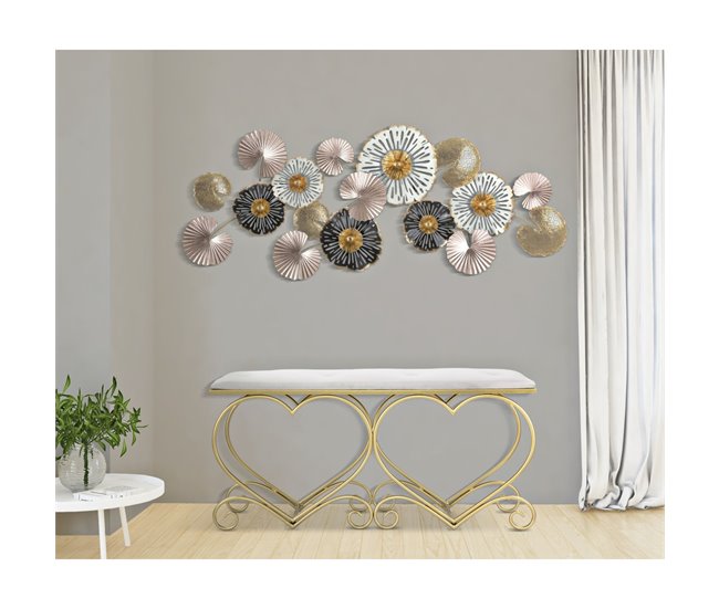 Banco Coração 3 105x37 Branco