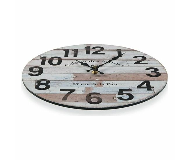 Relógio de parede VINTAGE 30cm em madeira  Multicor