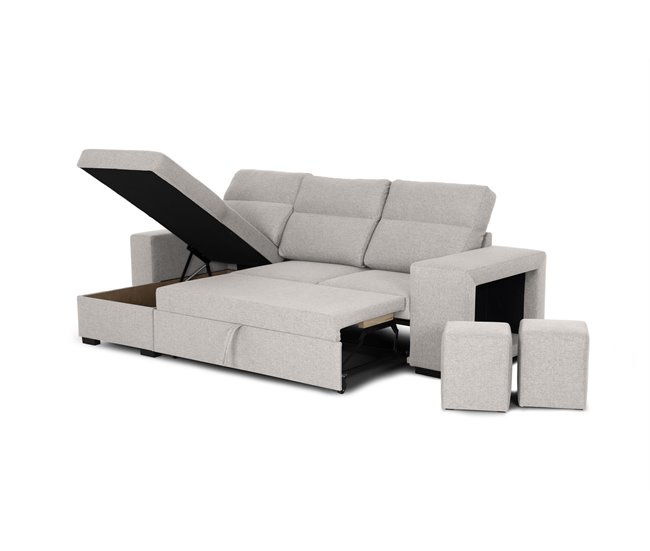 Chaise longue com cama HARRISON Bege
