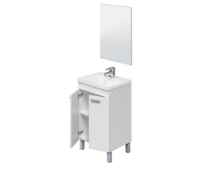 Móvel de banheiro Camelia com espelho 50 Branco