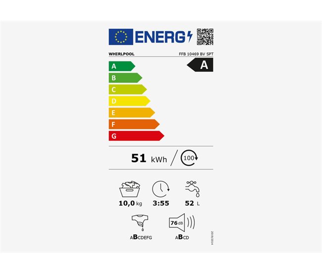 Máquina lavar roupa WHIRLPOOL FFB 10469 BV SPT 10kg 1400RPM br Branco