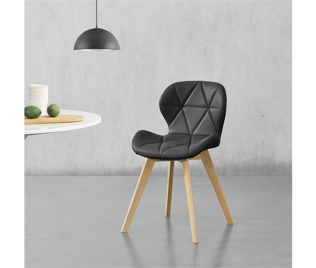 Conjunto de 6 cadeiras de jantar Älmhult [en.casa] Preto