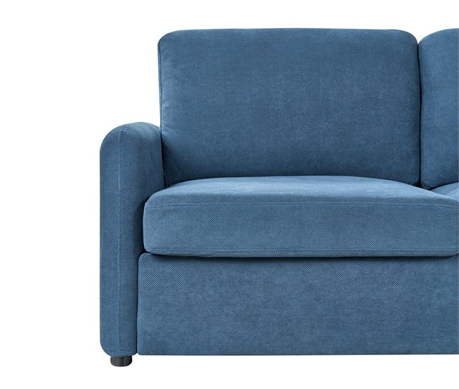 Beliani Sofá-cama Poliéster Azul