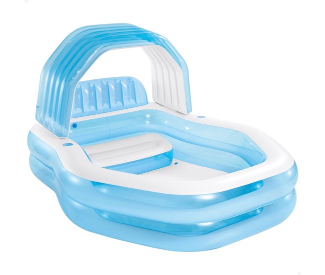 Piscina inflável para crianças c/poltrona e toldo INTEX Azul
