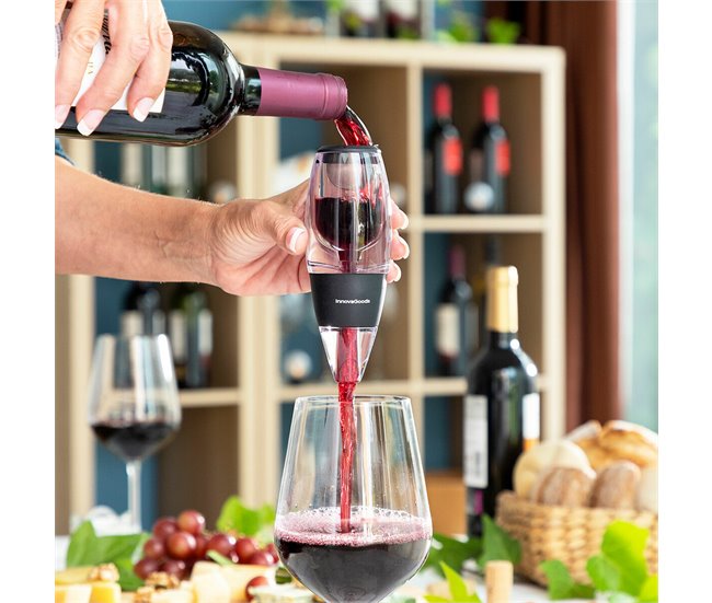 Arejador de Vinho com Filtro, Suporte e Capa Transparente