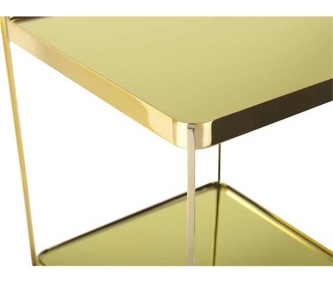 Beliani Mesa de apoio ALSEA 41x41 Dourado
