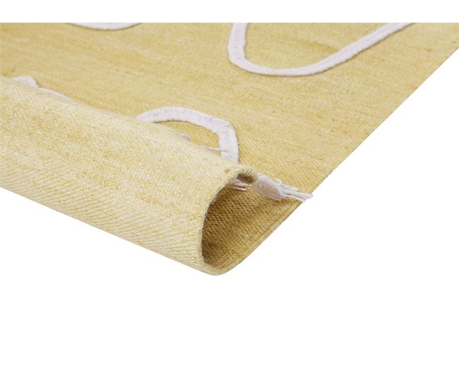 Beliani Entrelaçado YAVU 80x150 Amarelo