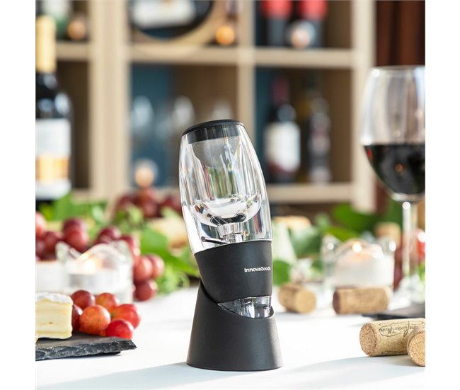 Arejador de Vinho com Filtro, Suporte e Capa Transparente