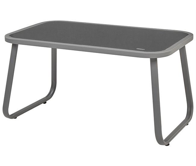 Beliani Conjunto lounge Aço BARREA Cinza