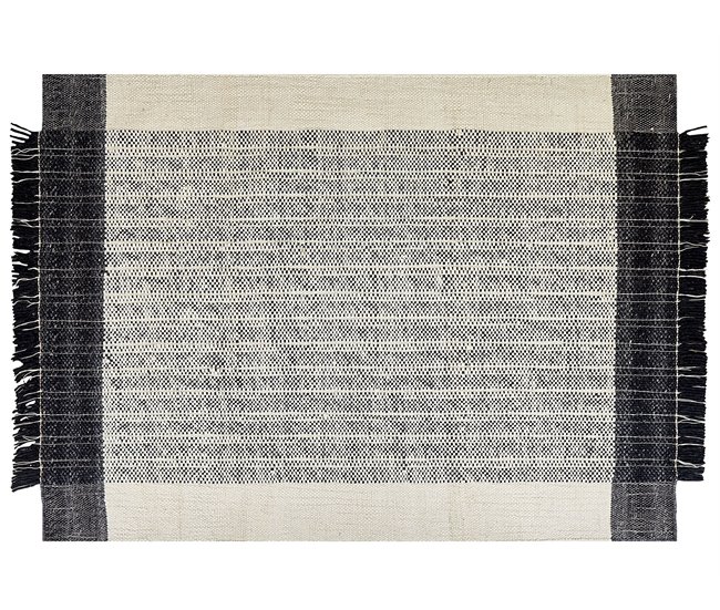 Beliani Entrelaçado KETENLI 160x230 Branco/ Bege