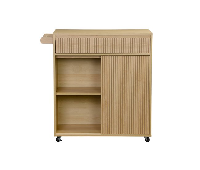 Balcão de cozinha LINEAR decoração em madeira 1 puxador 1 gaveta Madeira
