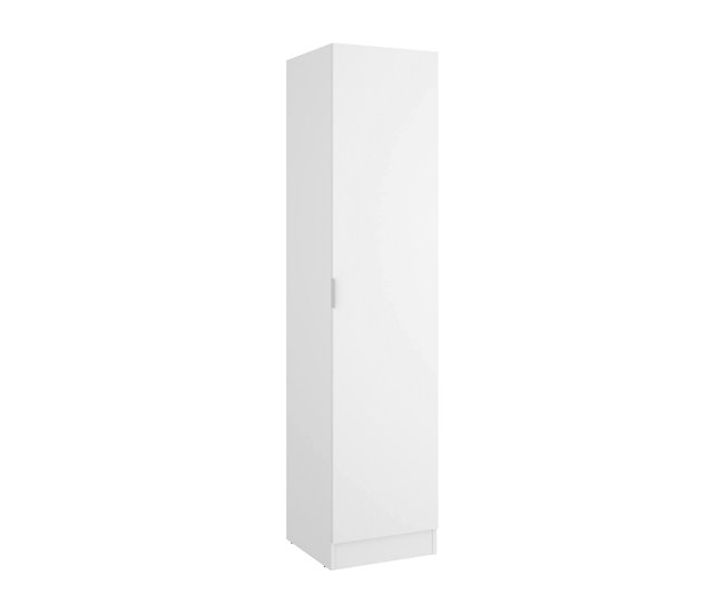 Armário multiuso com 1 porta efeito madeira 41 Branco