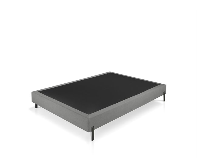 Base estofada tecido yute cinza renoir somnalis