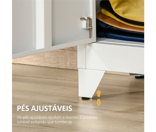 Armário de Metal Metal HOMCOM Branco