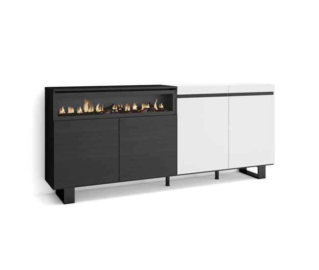 Aparadores para sala 200 Branco/ Preto