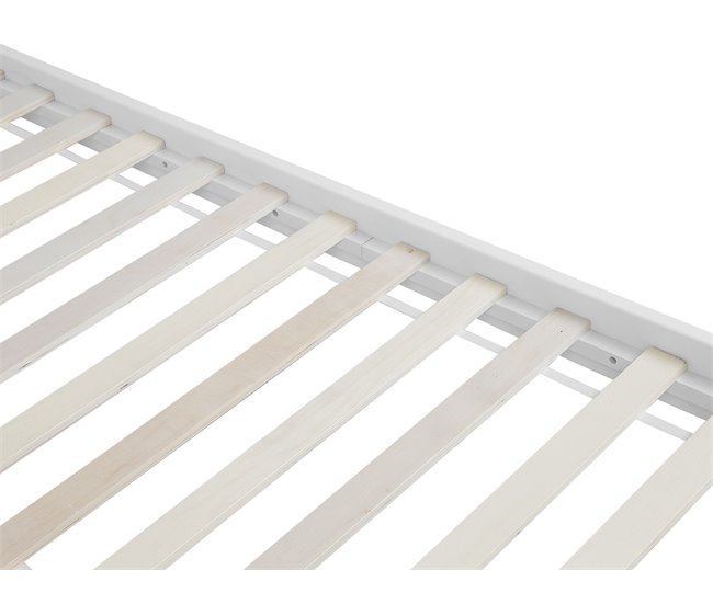Beliani Cama com estrado Pinho MAYENNE 149x208 Branco