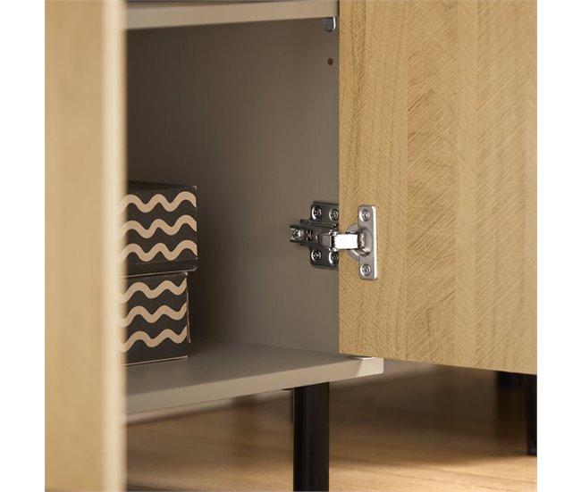 Armário para lavatório de encastrar com 2 portas BZR133-NG SoBuy Cinza