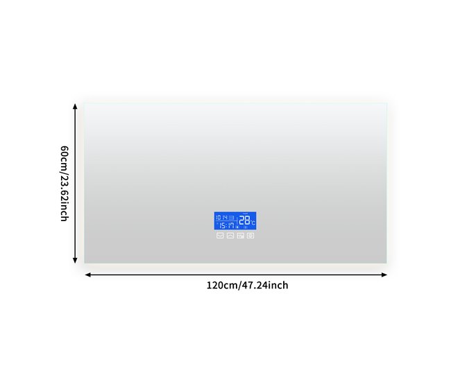 Espelho LED para banheiro 120x4 Transparente