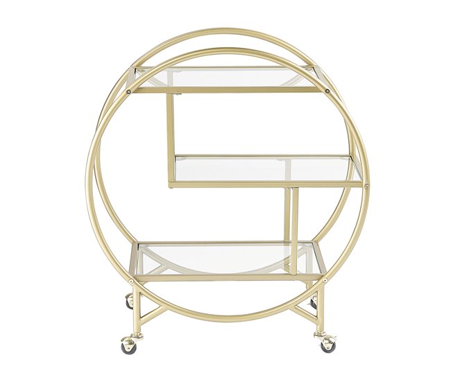 Beliani Carrito de cocina COLTON Dourado