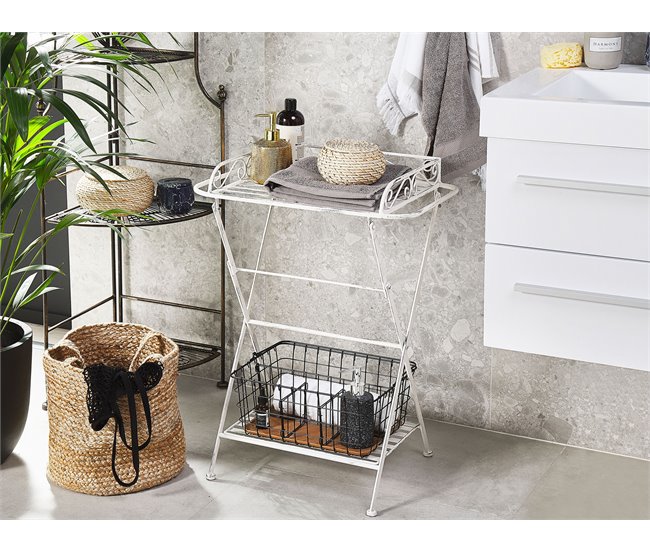 Beliani Mesa de apoio ANCUD 53x40 Branco