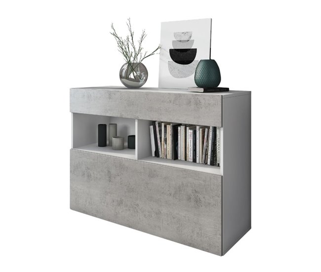 Aparador AMBIHOME JOHNY 02 Branco/cinza