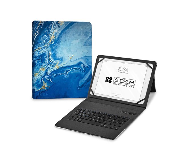 Teclado Bluetooth com Suporte para Táblete SUBKT5-BTTB01 Multicor