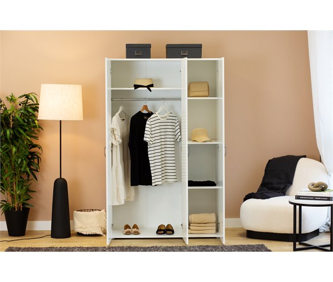 Roupeiro SERIE LEADER portas batentes branco Branco