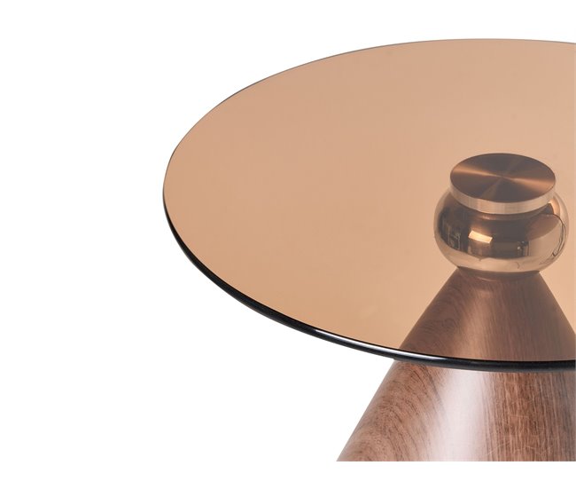 Beliani Mesa de apoio CORELLA 45x45 Castanho