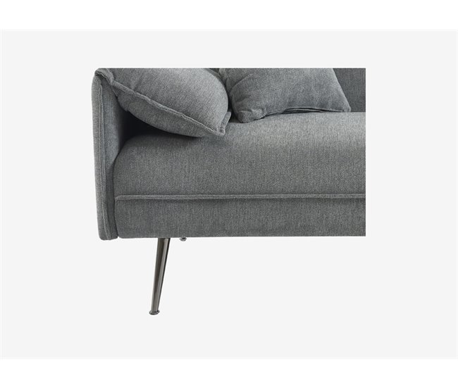 Sofá cama 3 lugares EIDEN cor cinza Cinza