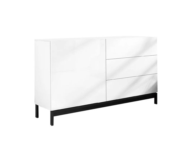 Aparador com efeito madeira 110 Branco