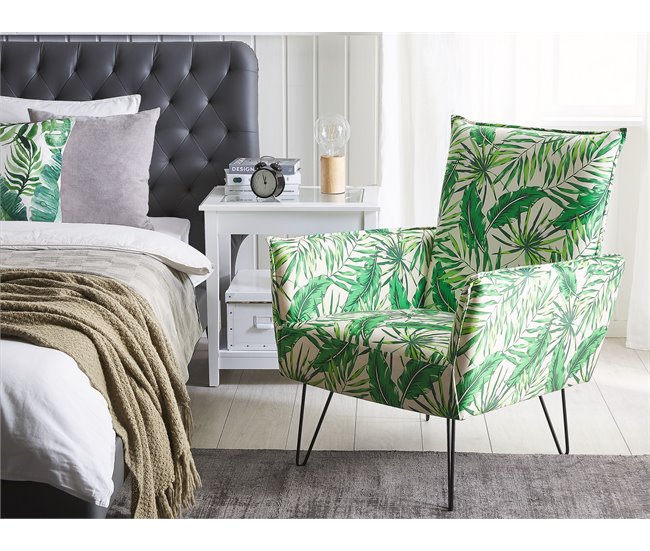 Beliani Poltrona RIBE Verde