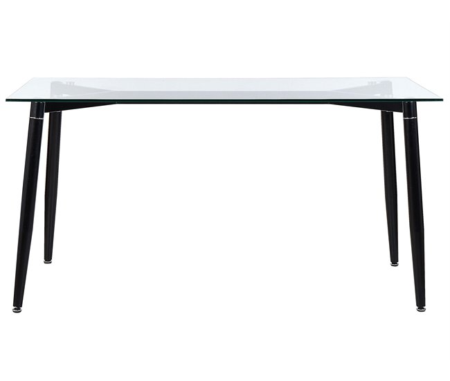 Beliani Mesa de jantar TOTHAM 90x150 Transparente