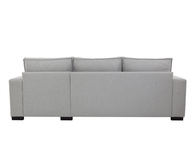 Chaise longue com cama MARLON reversível 3 lugares cinza Cinza