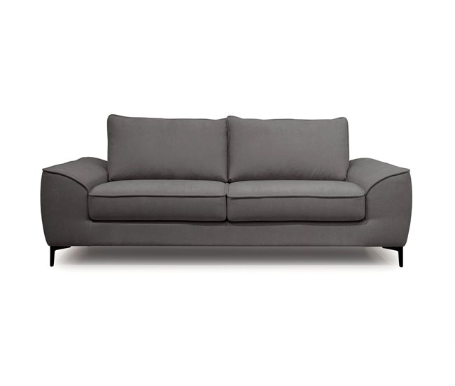 Sofá 3 lugares fixo BOSCO Cinza Escuro