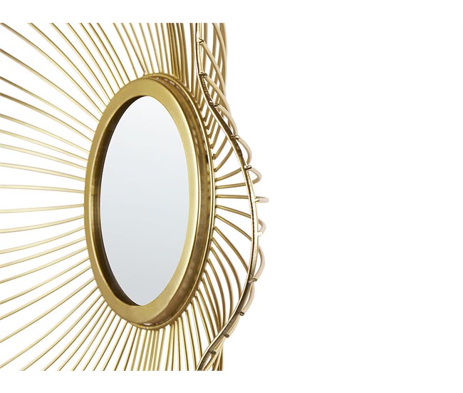 Beliani Espejo decorativo SENS Dourado