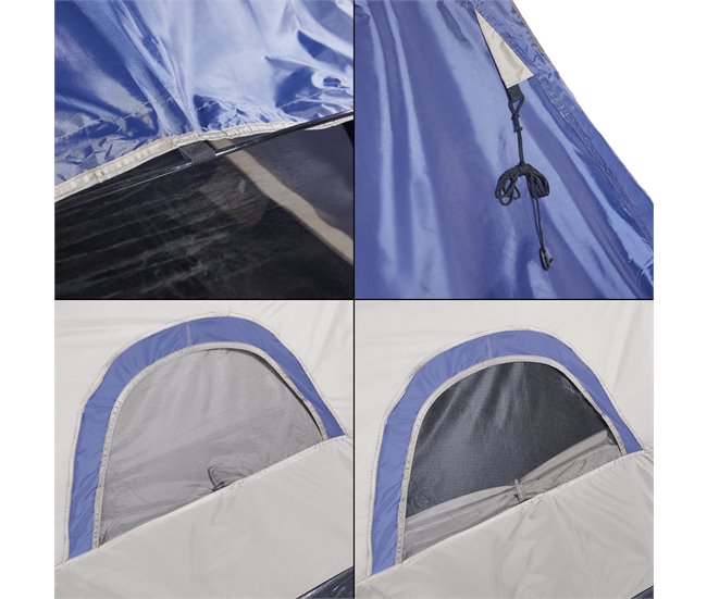 Tenda Bergeijk  de teto duplo em poliéster 213x213 Azul
