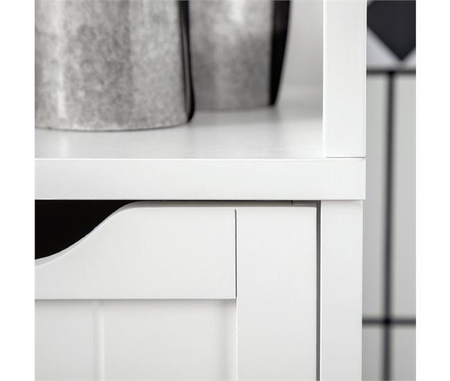 Armário Auxiliar Casa de Banho MDF HOMCOM, casa - casa de banho Branco