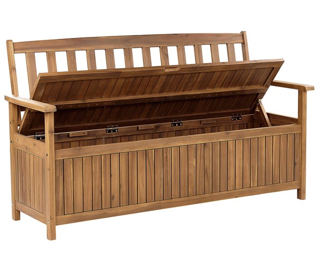 Beliani Banco Madera de acacia SOVANA 160x60 Vermelho